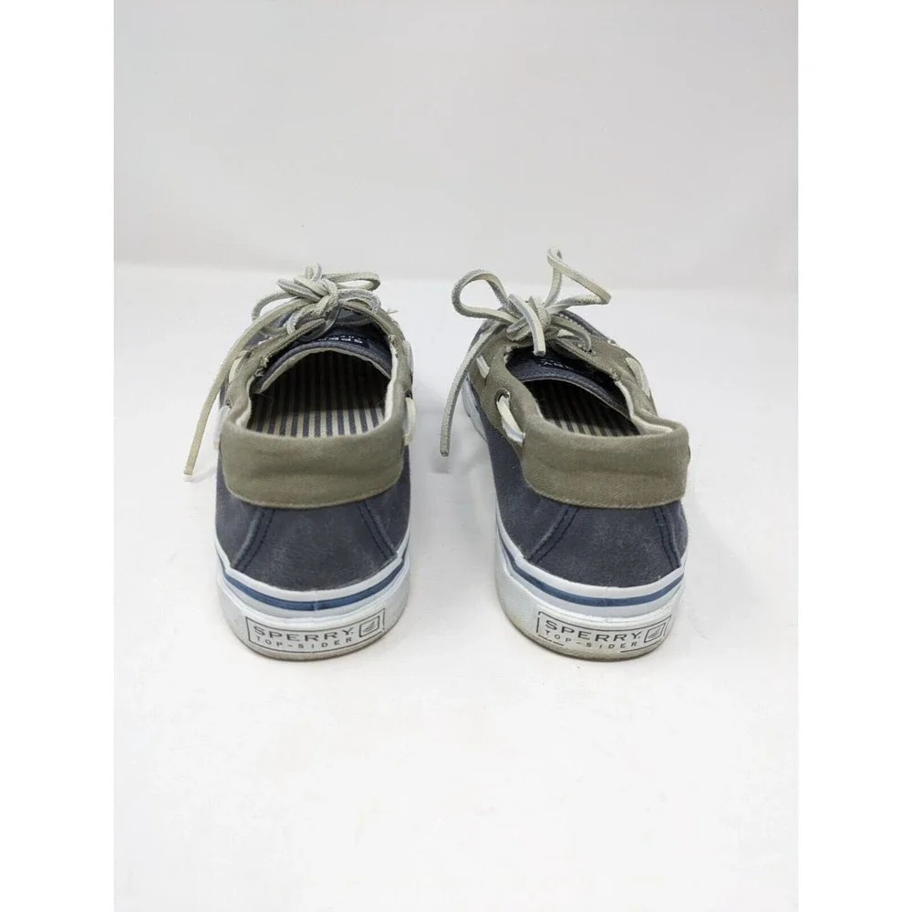 Sperry Top-Sider Bahama Boat Shoe 2 Eye Navy Blue Khaki STS10804 Mens 9M